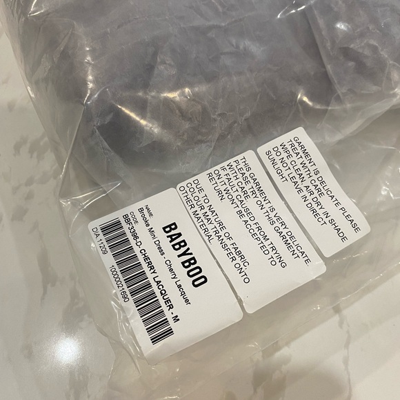 NWT Baby Boo Brooke Mini Dress in Dark Cherry Lacquer size Medium 🍒🎲🎰♥️ - Picture 10 of 12